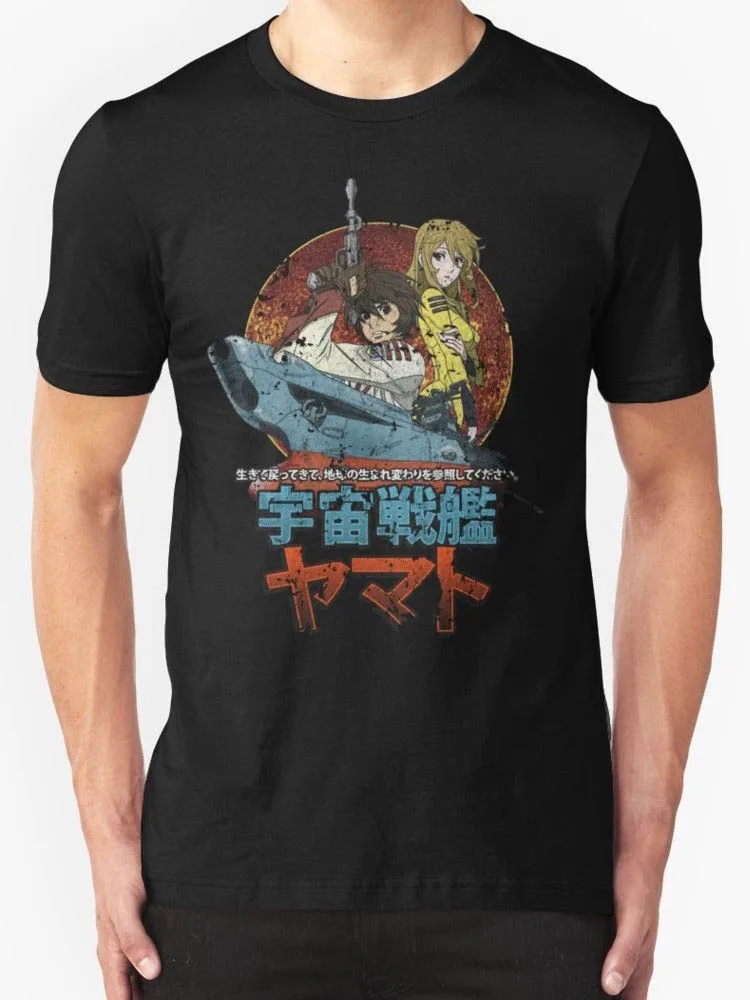 New Short Sleeve Men New Space Battleship Yamato Men T-Shir Men Cotton Tees Tshirt Harajuku Streetwear