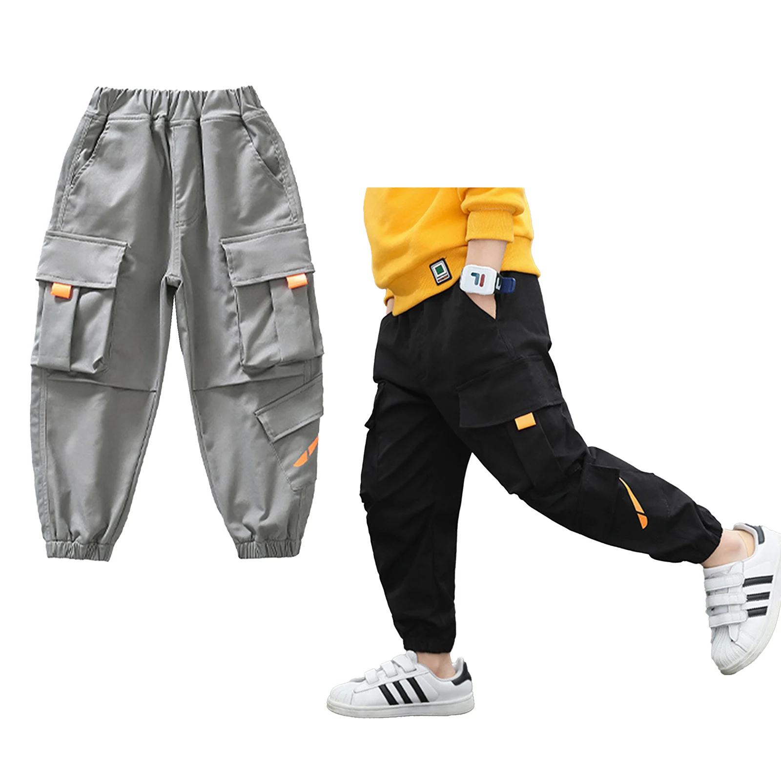 

Kids Pants Boys Spring Fashion Cargo Pants Teenage Boys Clothing Sport Long Trousers Children Casual Pants Streetwear 5-14 Years