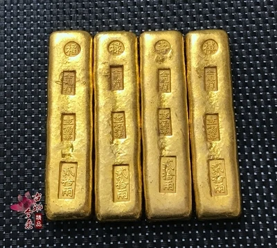 

Exquisite antique gold bars Daqing Small yellow croaker ornaments