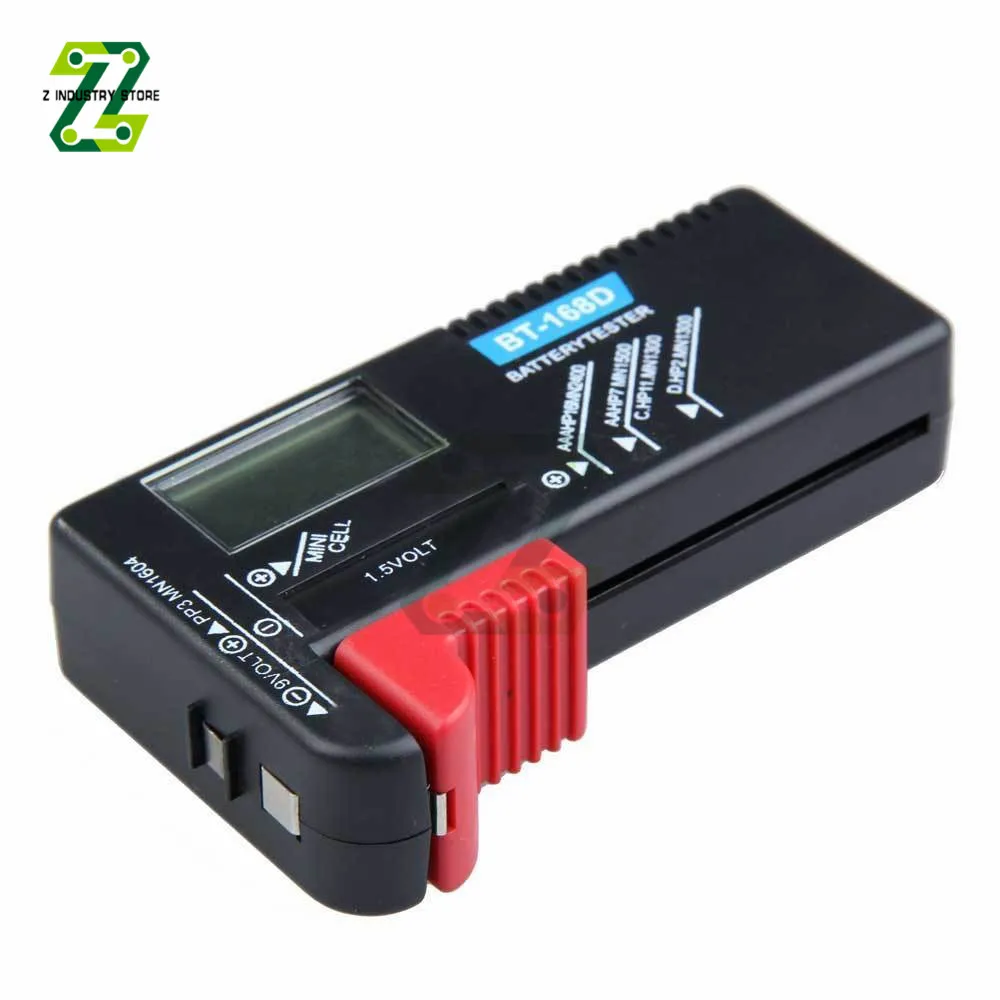 BT-168 LED Batteries Tester Digital Capacity Universal Button For Lithum 9V 3.7V 1.5V Cell Batteries Tester Checker BT168 Power