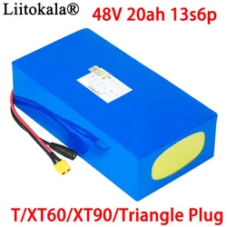 LiitoKala 48V 20ah 13s6p Lithium Battery Pack 54.2V 2000W Electric Bicycle batteries Built in 50A BMS T/XT60/XT90/Triangle plug