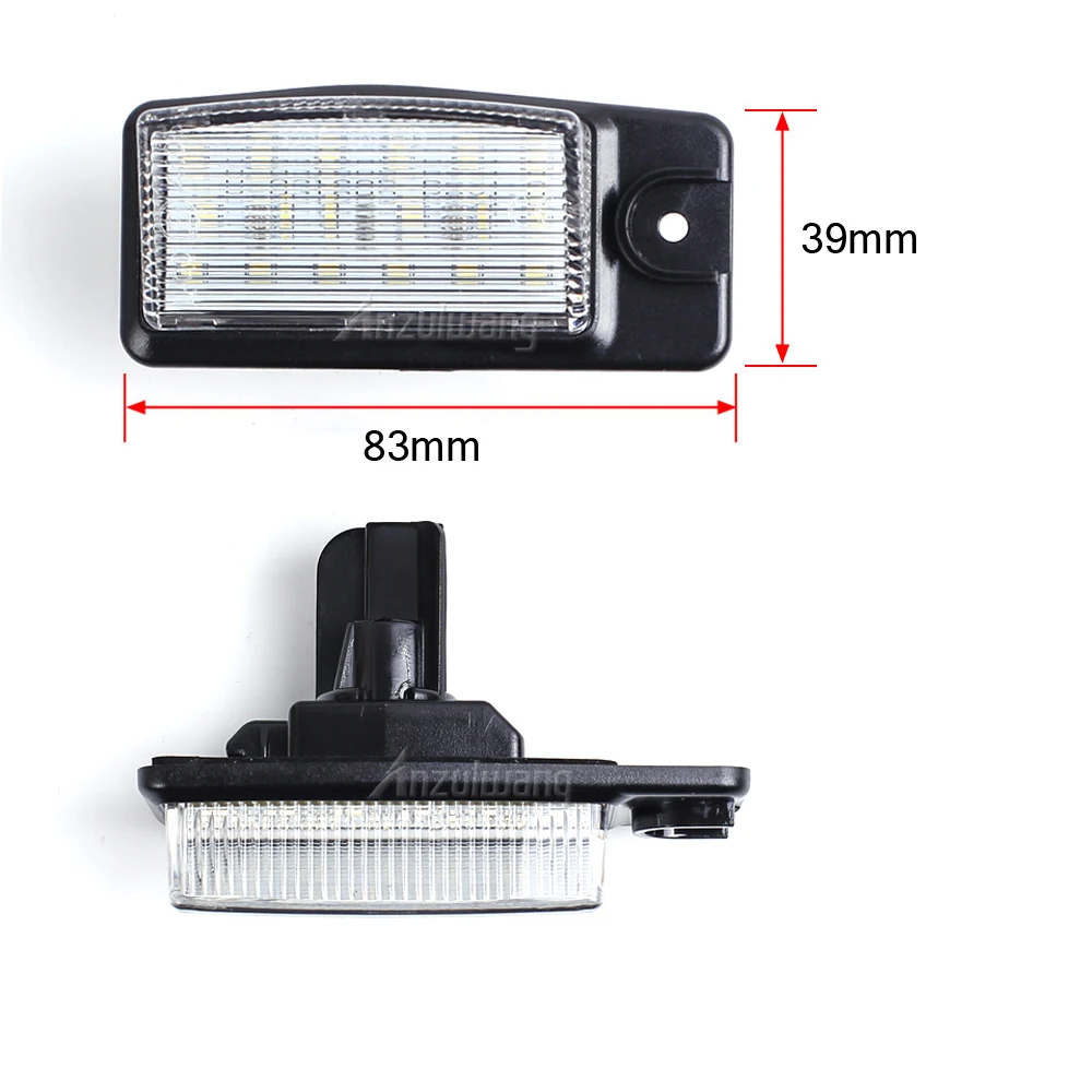 LED License Plate Light Number Plate Lamp For Nissan Altima L32 Rogue T32 X-Trail Pathfinder R51 Maxima A35 Murano Z50 Z51