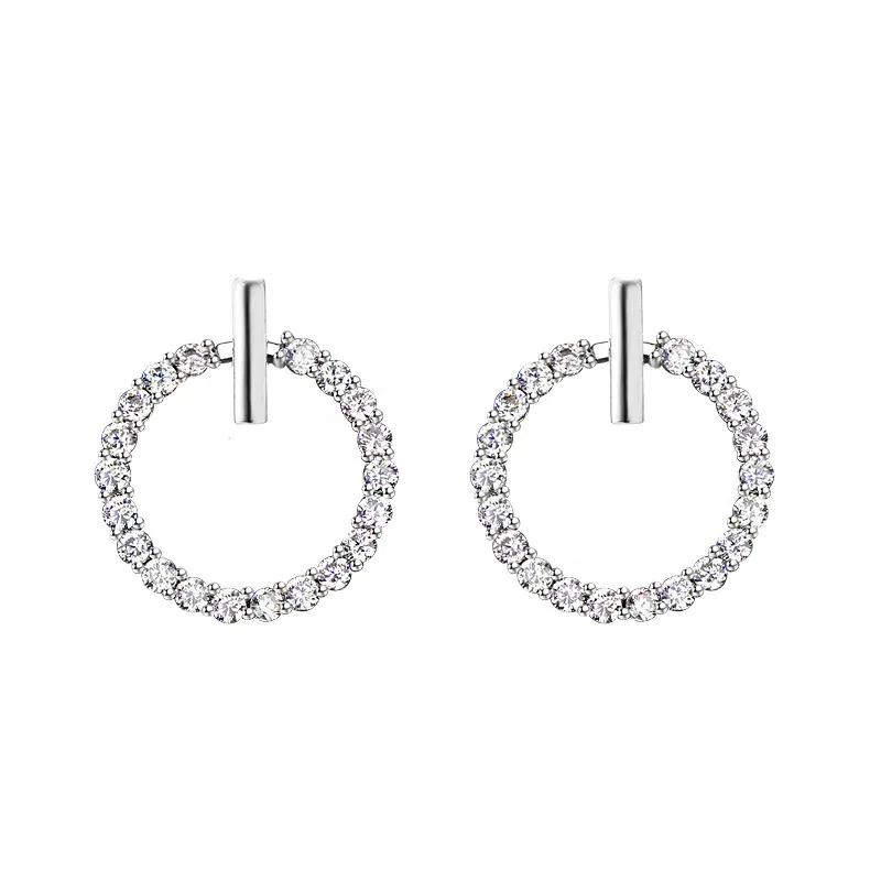 LByzHan – boucles d\'oreilles rondes géométriques en argent Sterling 925 pour femmes, livraison gratuite, bijoux magnifiques