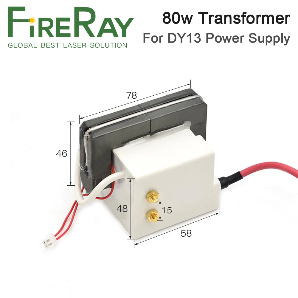 Fireray หม้อแปลงไฟฟ้าแรงสูง80-100W สำหรับเครื่องแปลงพลังงานเลเซอร์ reci DY13 100W