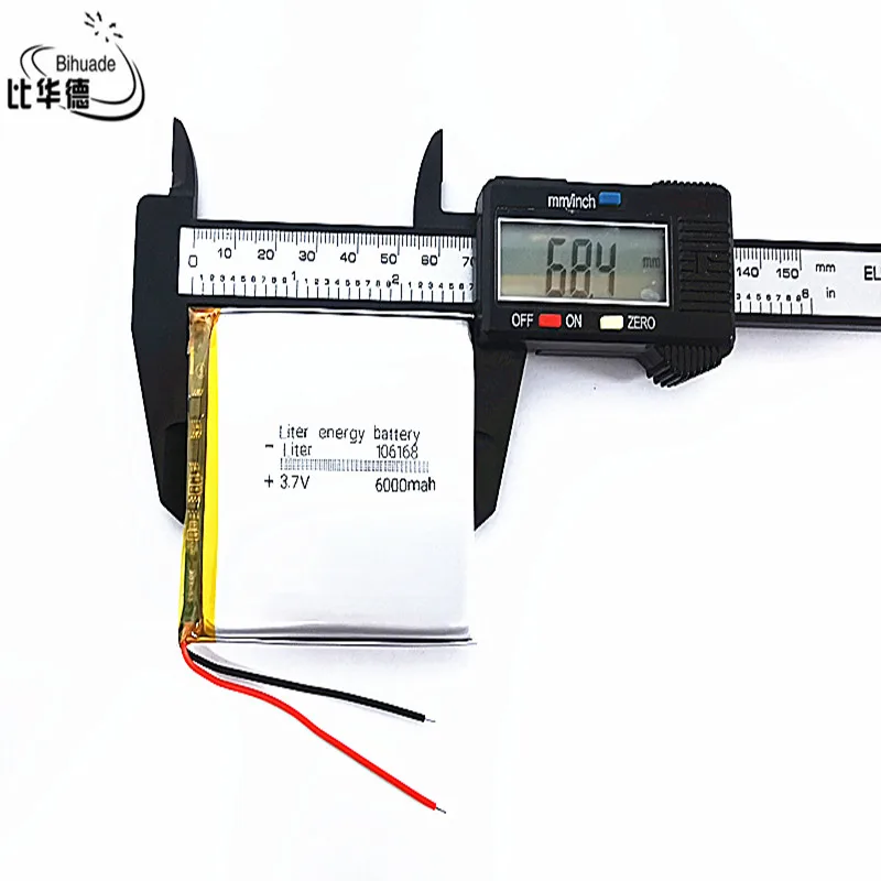 نوعية جيدة 3.7 فولت ، 6000mAH 106168 لتر بطارية الطاقة بوليمر ليثيوم أيون/بطارية ليثيوم أيون للكمبيوتر اللوحي البنك ، ونظام تحديد المواقع ، mp3 ، mp4