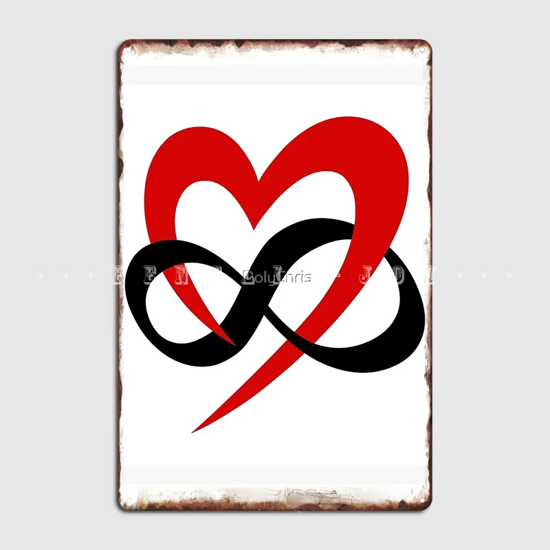 Heart Infinitys Sign Poster Metal Plaque Wall Mural Wall Customize Wall Decor Tin Sign Poster