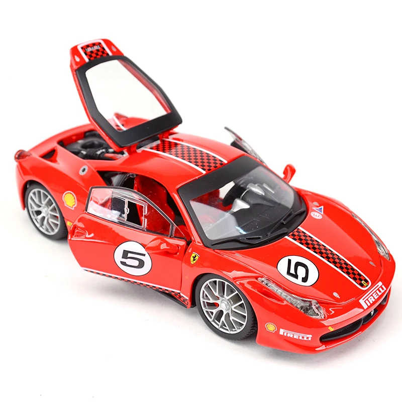 Bburago 1:24 Ferrari 458 Challenge Sports Car Static Die Cast Vehicles Collectible Model Car Toys