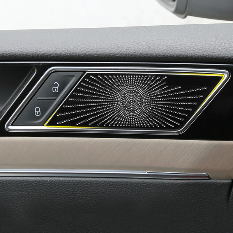 For VW Volkswagen Arteon 2017 2018 2019 2020 Car Door Loudspeaker Sound Chrome Speaker Cover Trim Frame Sticker Interior