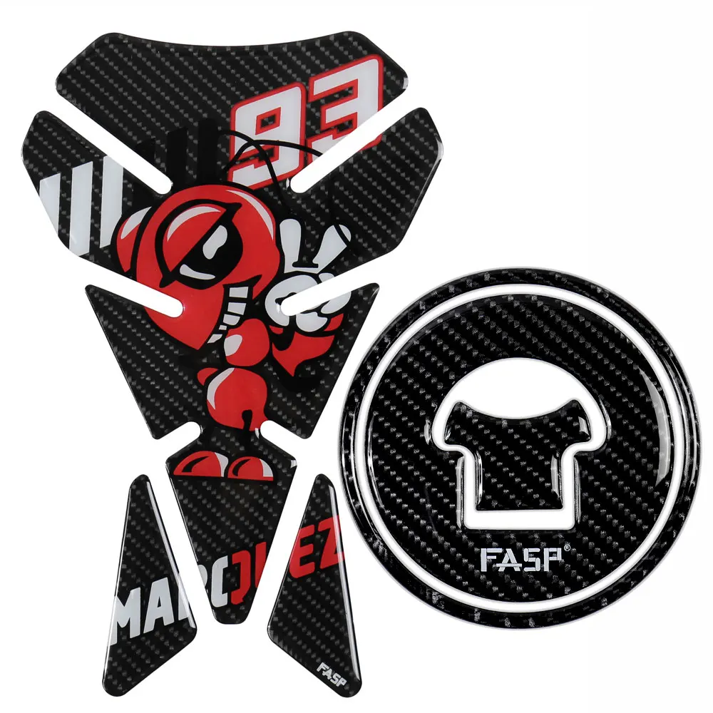 

5D Carbon Fiber Motorcycle Fuel Tank Pad Cap Decals Gas Cap Sticker For Honda CB500 CBR300R CB300F CBR150 CBR500R