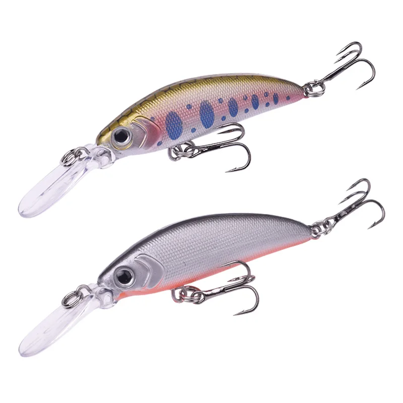 Mini señuelo de Pesca Wobbler piezas, 70mm, 5,7g, cebo duro Crankbait, río Artificial, bricolaje, baile, hundimiento, Minnow, aparejos de Pesca