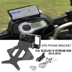 New Motorcycle Bracket Mobile Phone GPS Board Bracket Mobile Phone Holder USB For SUZUKI V-STROM 650 XT DL 650 Vstrom 2012-2016