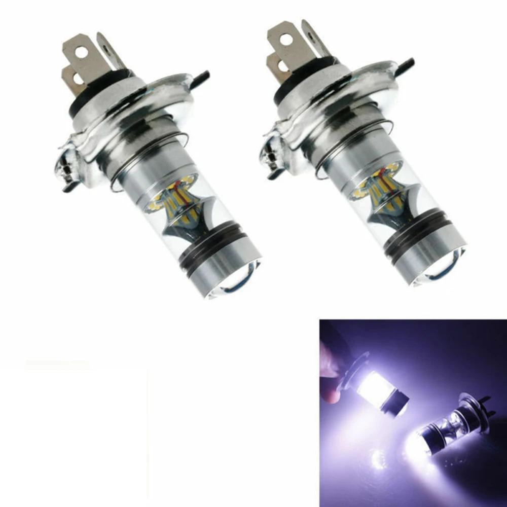 2pcs Car H4 9003 HB2 8000K Hi/Lo Beam 20 LED Fog Light Driving Bulb White Lamp 12V for BMW Toyota Skoda Ford Lada