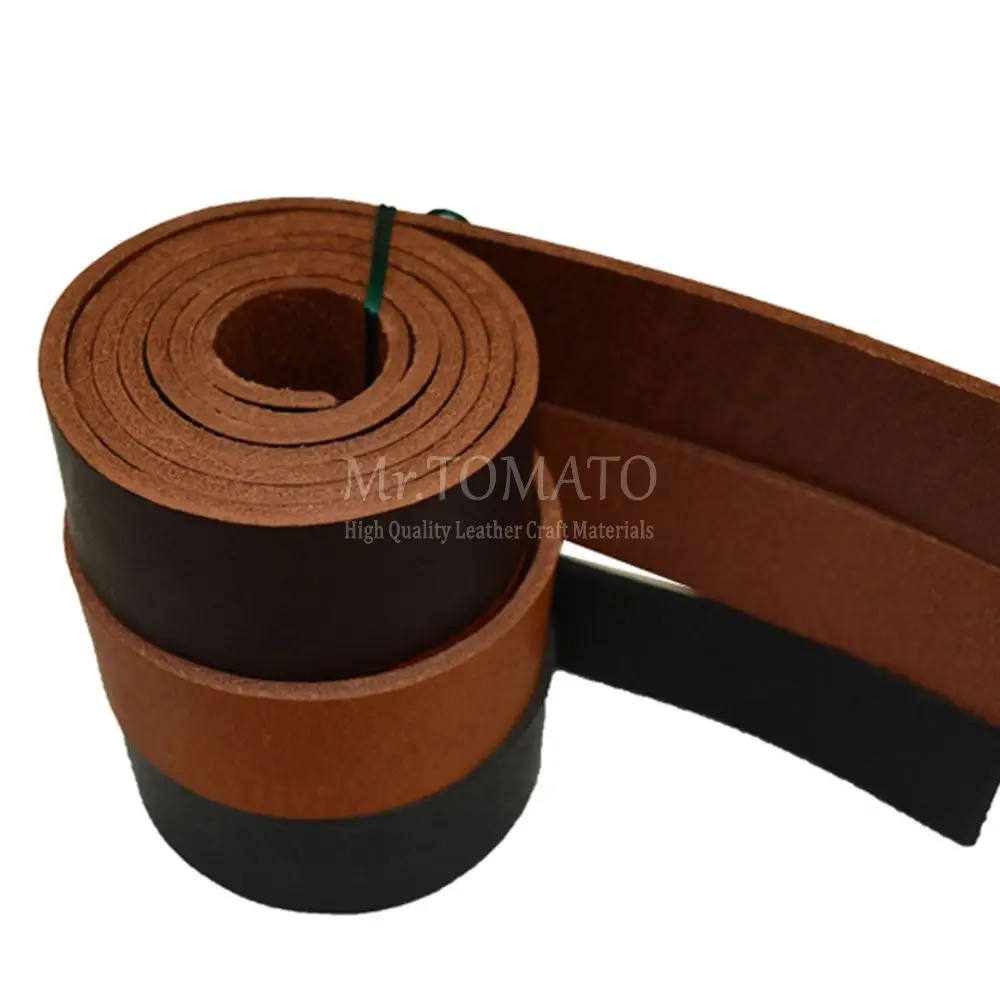 Cowhide leather 8/10oz Genuine Leather Belt Strap Veg Tanned Leather Craft Handmade Belt Blank Cowhide Strip 48\