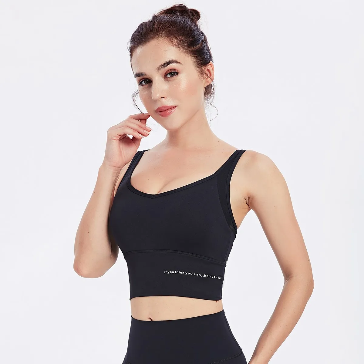 Vansydical – débardeur rembourré de Yoga pour femmes, soutien-gorge Push Up, gilet de course, en maille, sous-vêtements d'entraînement et de Fitness