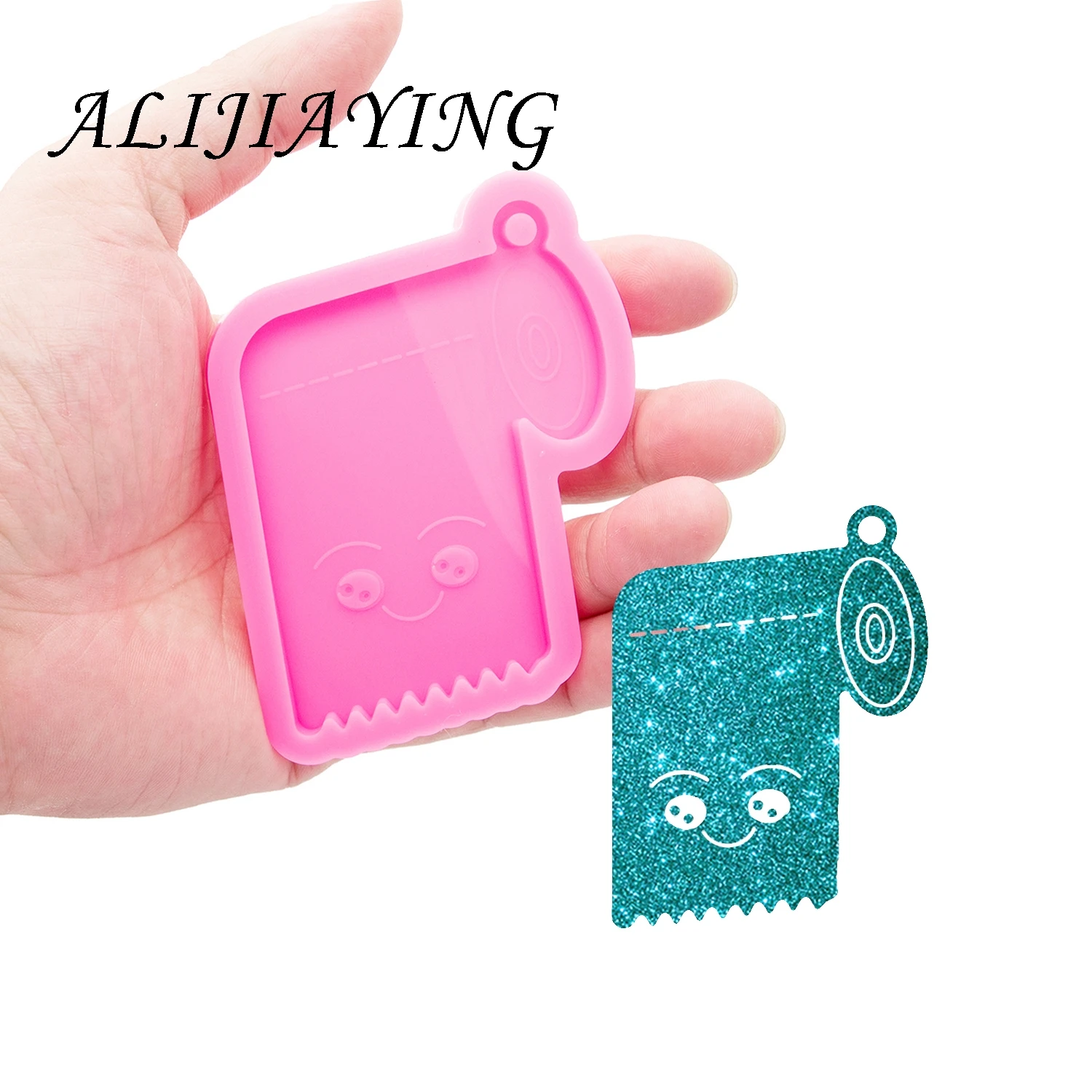 Shine Inside Toilet paper Resin Necklace Mold Silicone Moulds DIY for Keychain Epoxy Jewellery Making DY0694