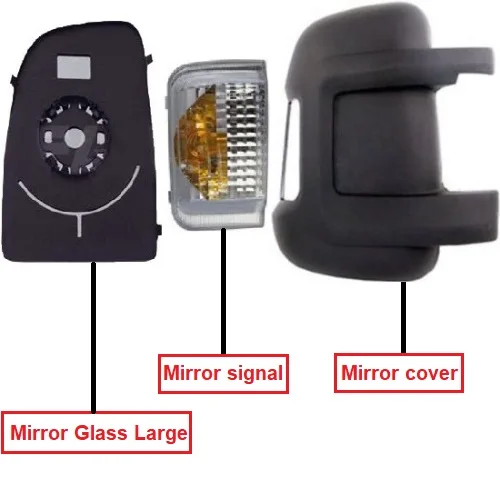 EXTERIOR REAR VIEW MIRROR COVER + MIRROR SIGNAL + MIRROR CAMI RIGHT BOXER-JUMPER-DUCATO 2006-