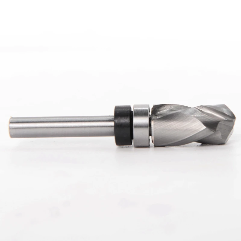 Bearing Ultra-Performance Compression Flush Trim Solid Carbide CNC Router Bit for Woodworking End Mill Shank