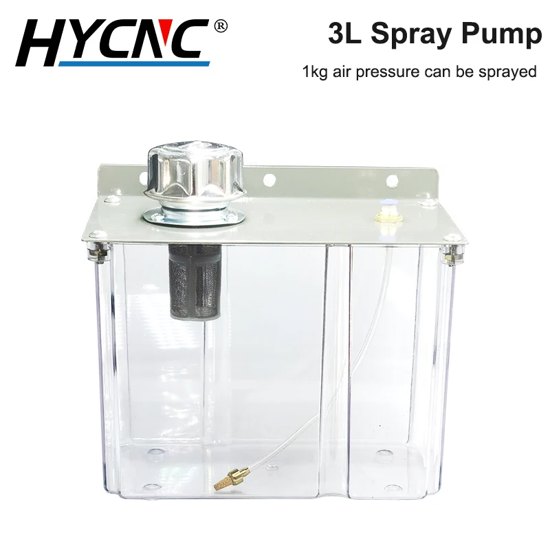 Macchina utensile CNC spruzzatore pneumatico tubo dell'acqua pompa dell'olio sistema di lubrificazione spruzzo d'acqua a bassa pressione serbatoio dell'olio trasparente 3L