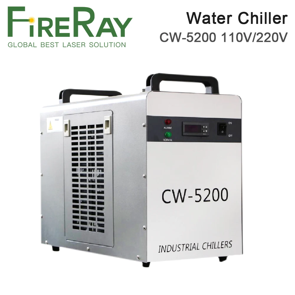 

Fireray CW-5200 Industrial Water Chiller 5200W 110V 220V for CO2 Laser Engraving Cutting Machine Cooling 60W 80W Laser Tube