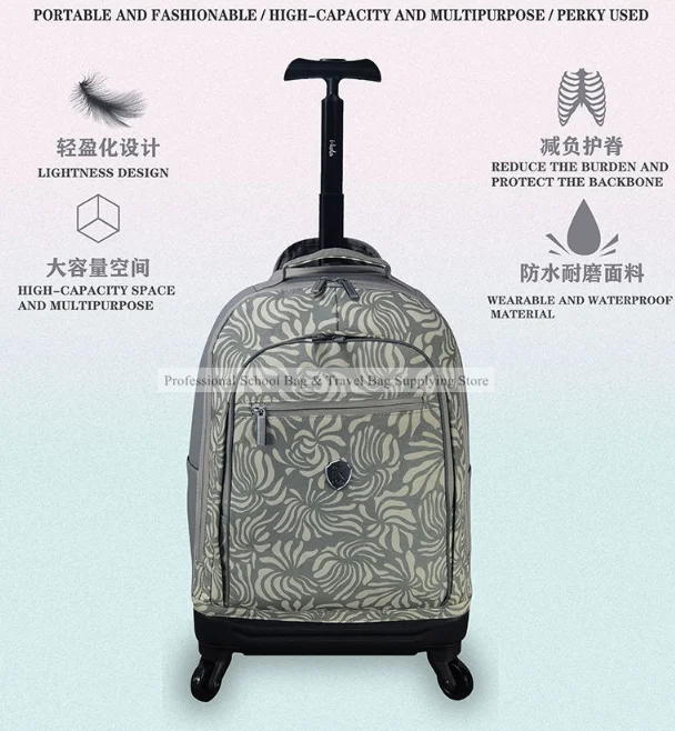 Travel Rolling Backpack Bags for teenagers School Trolley Bags with wheels for boys Children Trolley bags Wheeled Backpack Bags