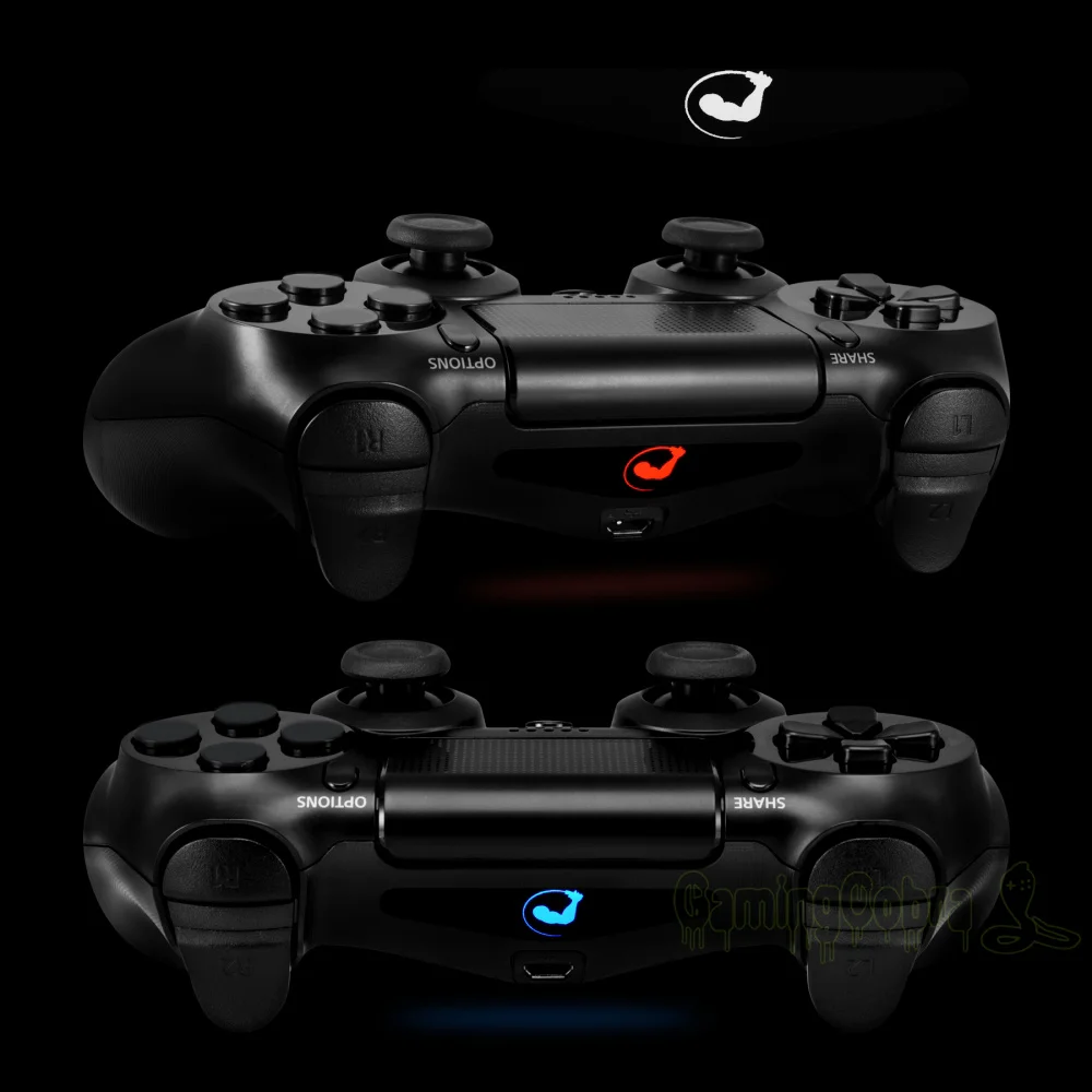 EXtremeRate-PS4 게임 컨트롤러용 라이트 바 스킨 랩 스티커, 30 개, 다양한 스타일