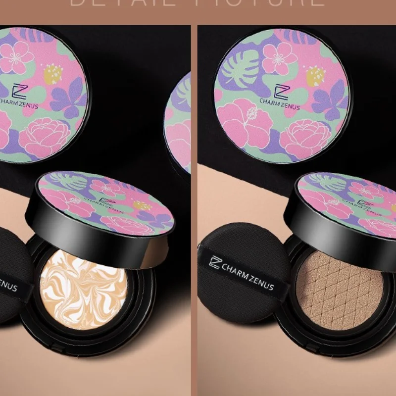 TT Zhenyan Flawless Double Plate Cushion Foundation Double Layer Air Cushion BB Cream-to-Powder Foundation Foundation Authentic