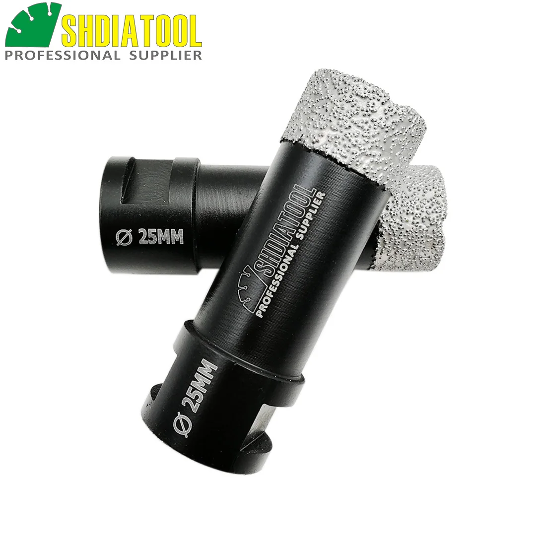 

SHDIATOOL 2pcs 25mm Vacuum Brazed Diamond Dry Drilling Bits M14 Thread For Porcelain Tile Granite Marble Stone Hole Saw