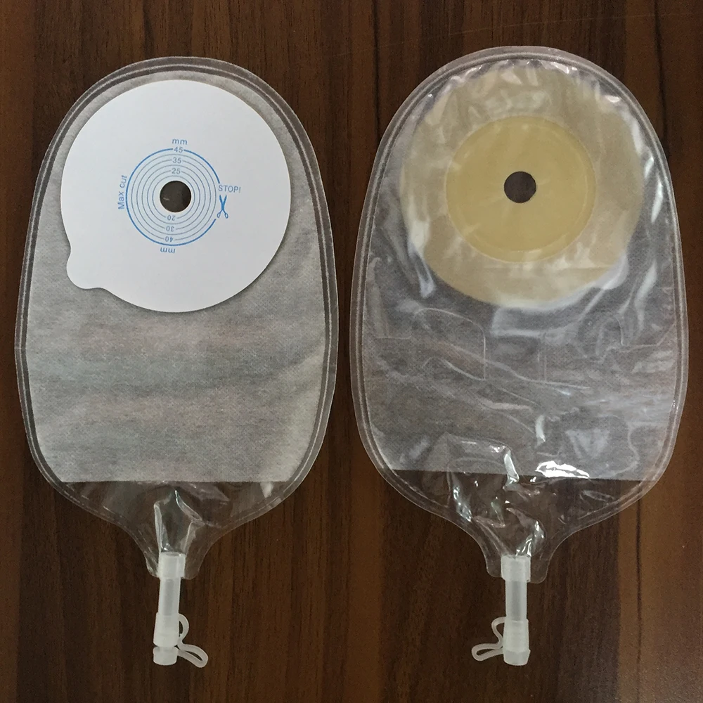 One Piece Urostomy Bags Silicone Plug Drainable Pouch Stoma Bags 45mm Hole Medical Care Anti-leak Urostomy Bags
