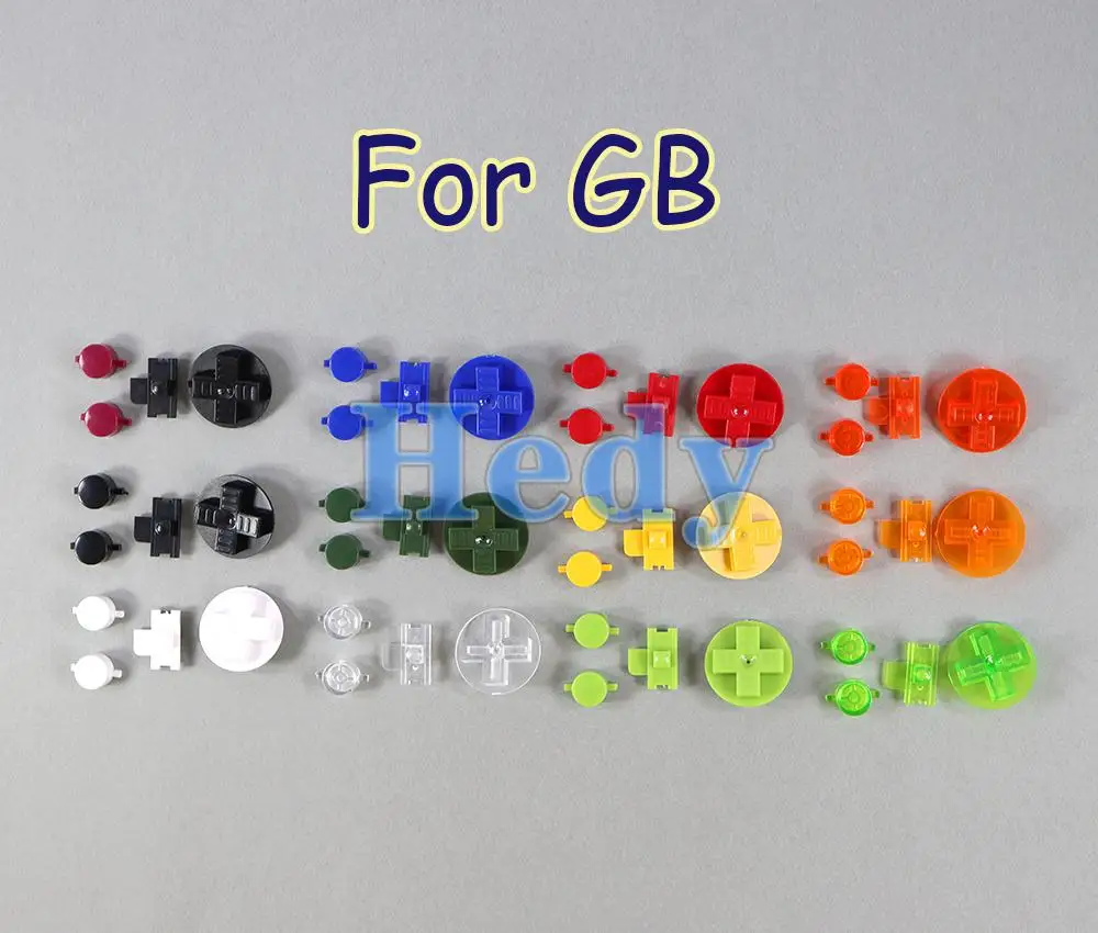 20sets Rubber Conductive D-pad Buttons for GameBoy Classic for GB DMG A B buttons DiIY Button Set Replacement