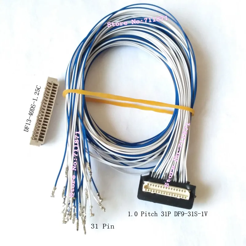 

50 см 31P 31Pin DF9 40-контактный экранный кабель DF13 Полный кабель DF9-31S DF13-40DS Линейный кабель экрана 31P DF9 31S 40P DF13 40DS Провод
