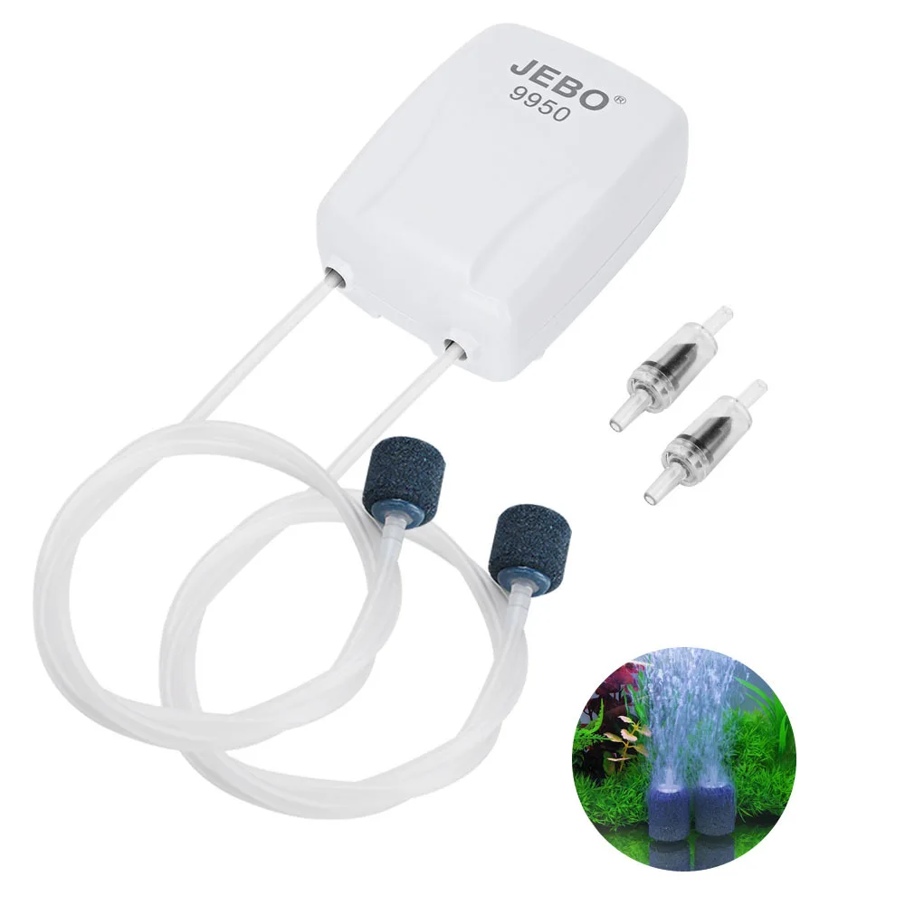 

JEBO Aquarium AC and DC dual purpose oxygen pump mute oxygen pump lithium battery portable outdoor fishing USB charging