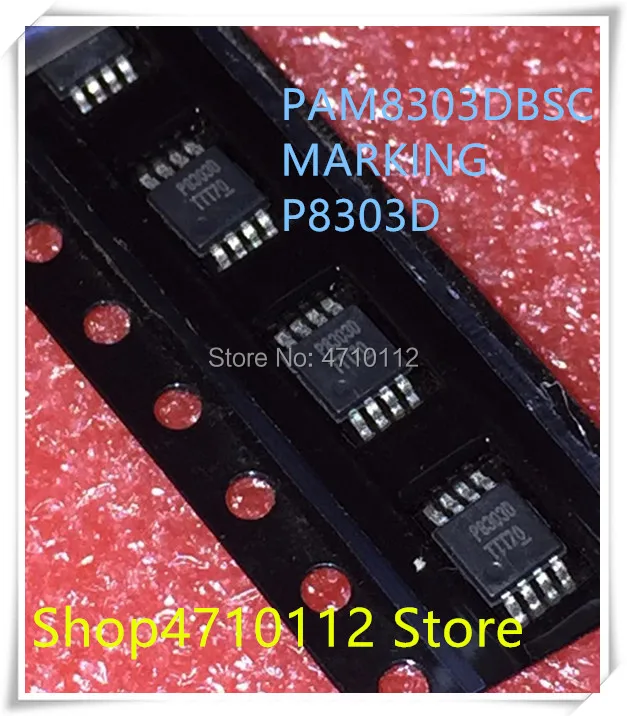 새로운 10 개/몫 P8303D PAM8303 PAM8303DBSC MSOP-8 IC