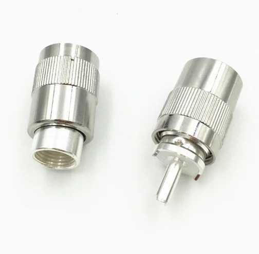 10Pcs Uhf PL259 Mannelijke Soldeer RG5 RG6 LMR300 5D-FB Rf Adapter Coax Adapter Connectors