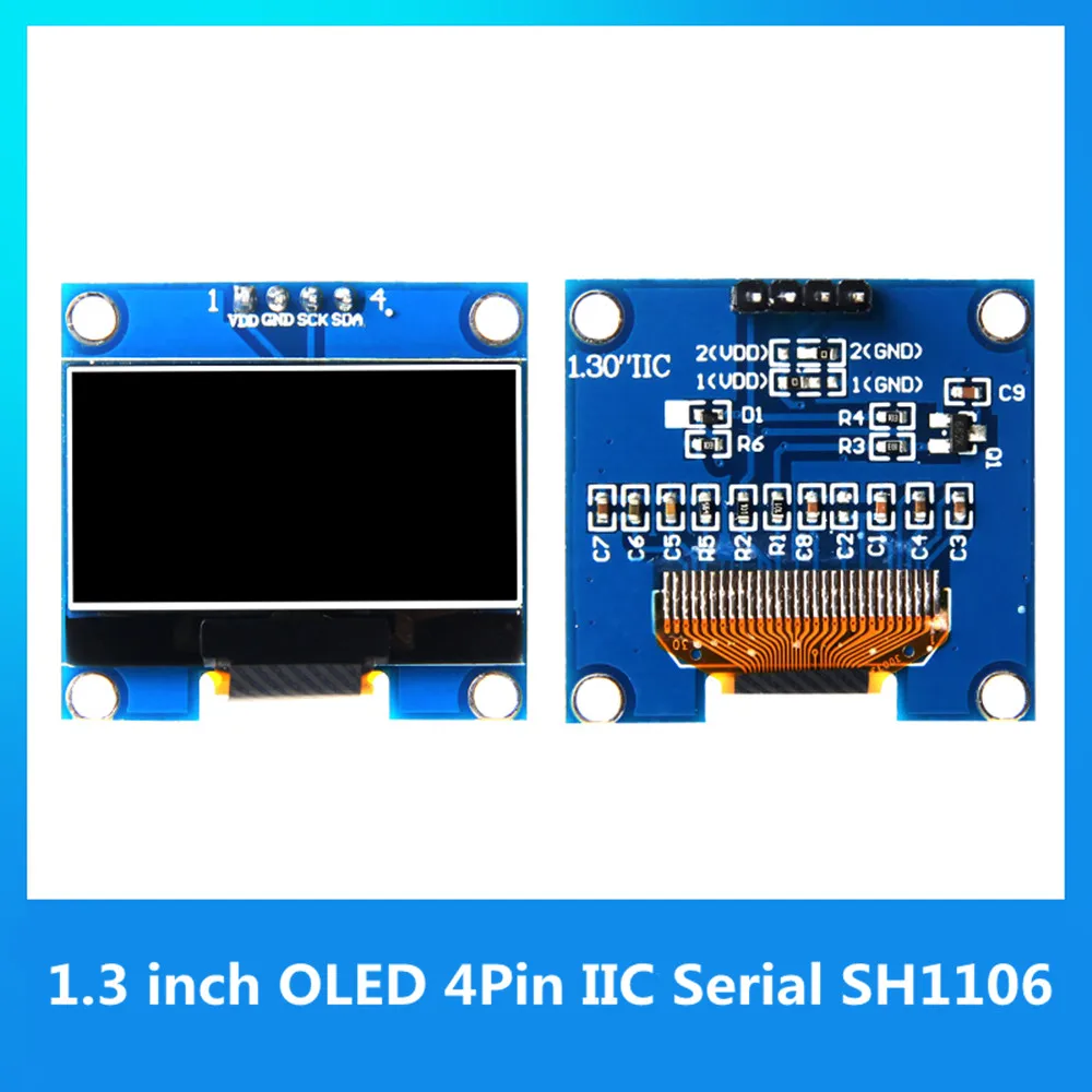 1.3 inch OLED Module White/Blue SPI/IIC I2C Communicate Color 128X64 1.3inch OLED LCD LED Display Module 1.3