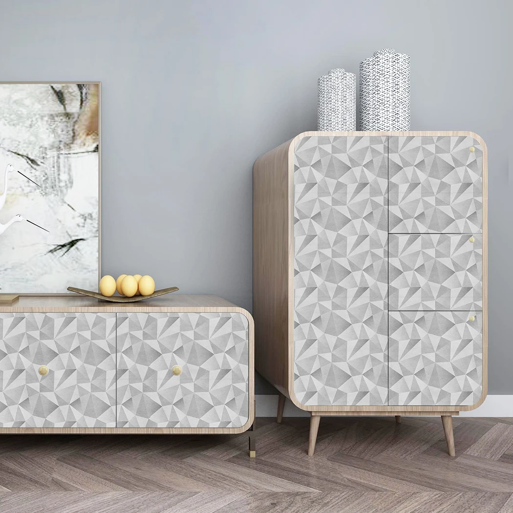 1pc Modern Geometric Triangle Peel And Stick Wallpaper  Self Adhesive Removable Wall Decor for Home Bedroom