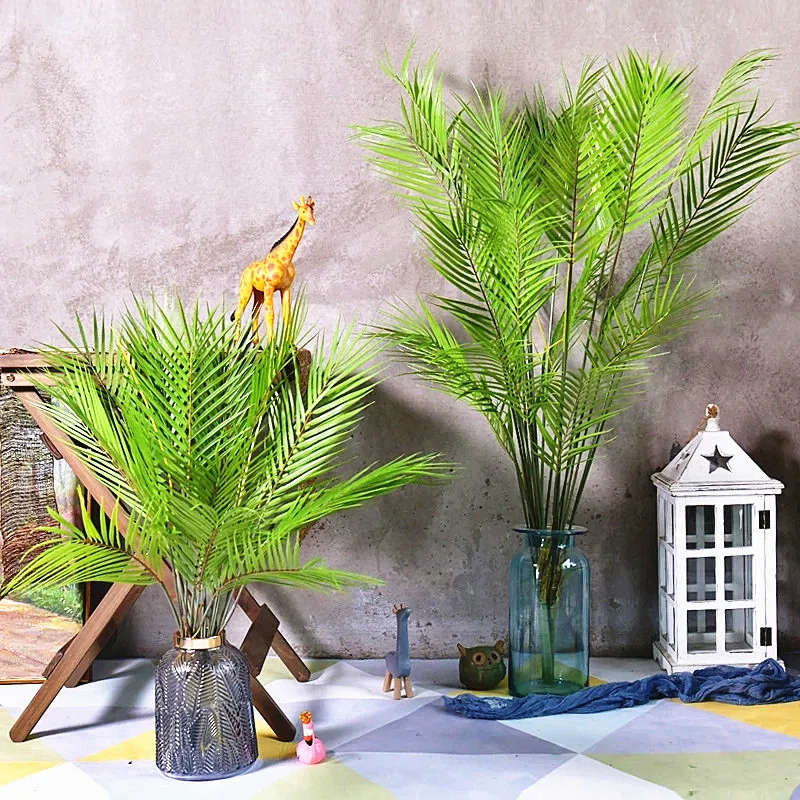 Artificial Plants Large Palm Trees Green Realistic Tropical Fake Trees Indoor And Outdoor Shrubs Home Christmas Room Decoration