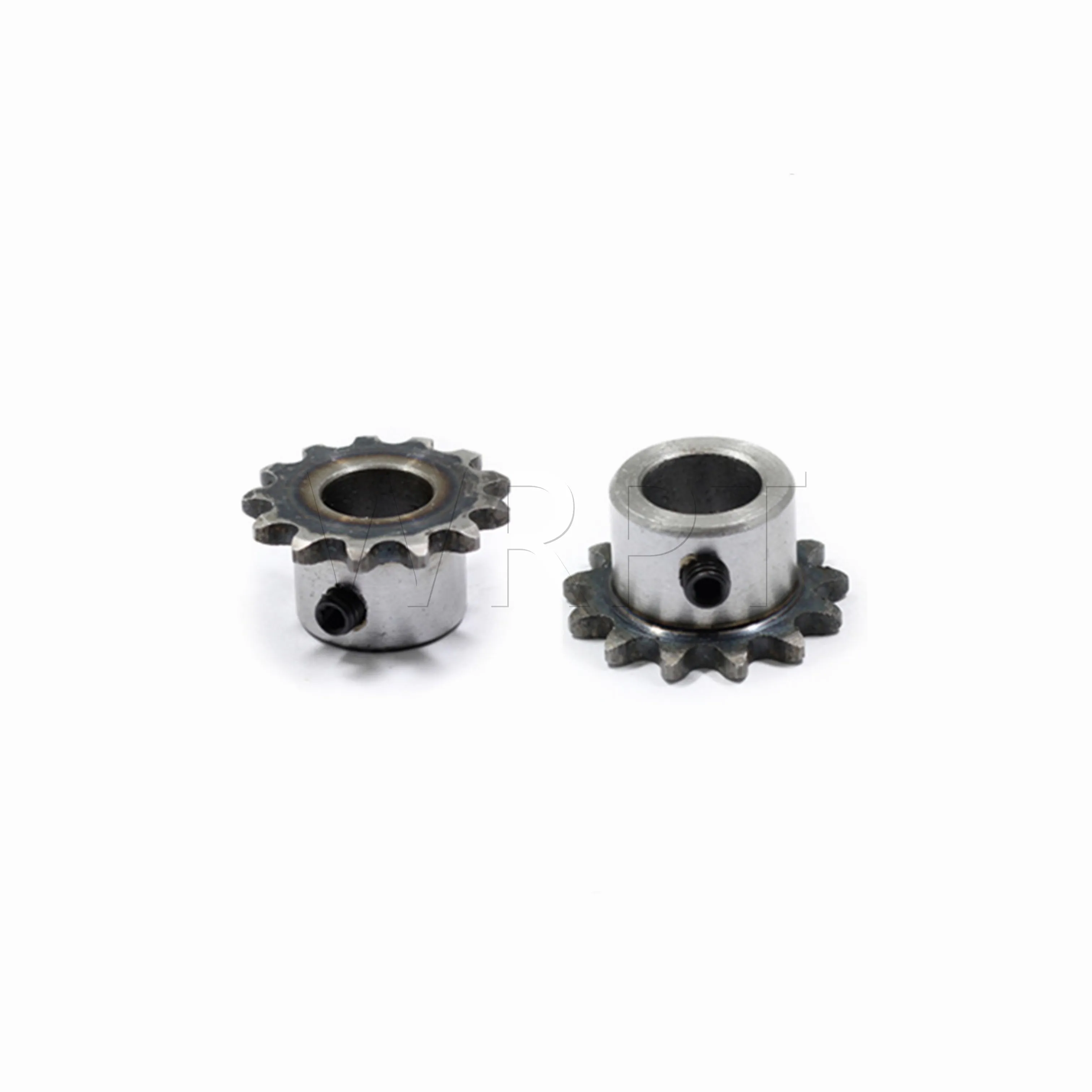 1Pc 2 Points Sprocket (04C) 16 to 18 Teeth Standard Hole M5 Screw Hole Fixed 45 Steel Quenching Pitch 6.35mm