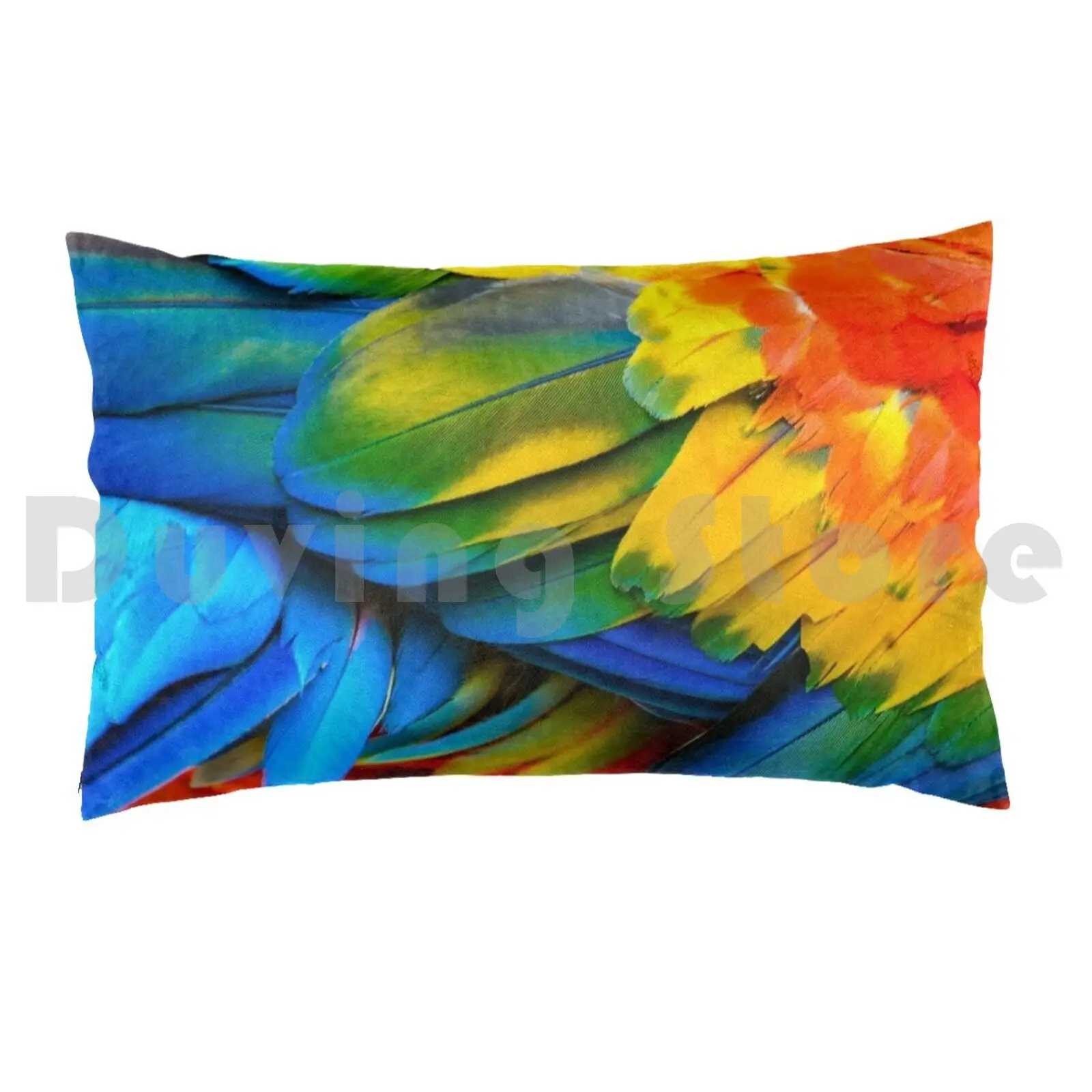 Colorful Parrot Pillow Case 20*30 Inch Cockatiel Cockatoo Lineolated Parakeet Parrot Bird Birb Birds Green Cheek