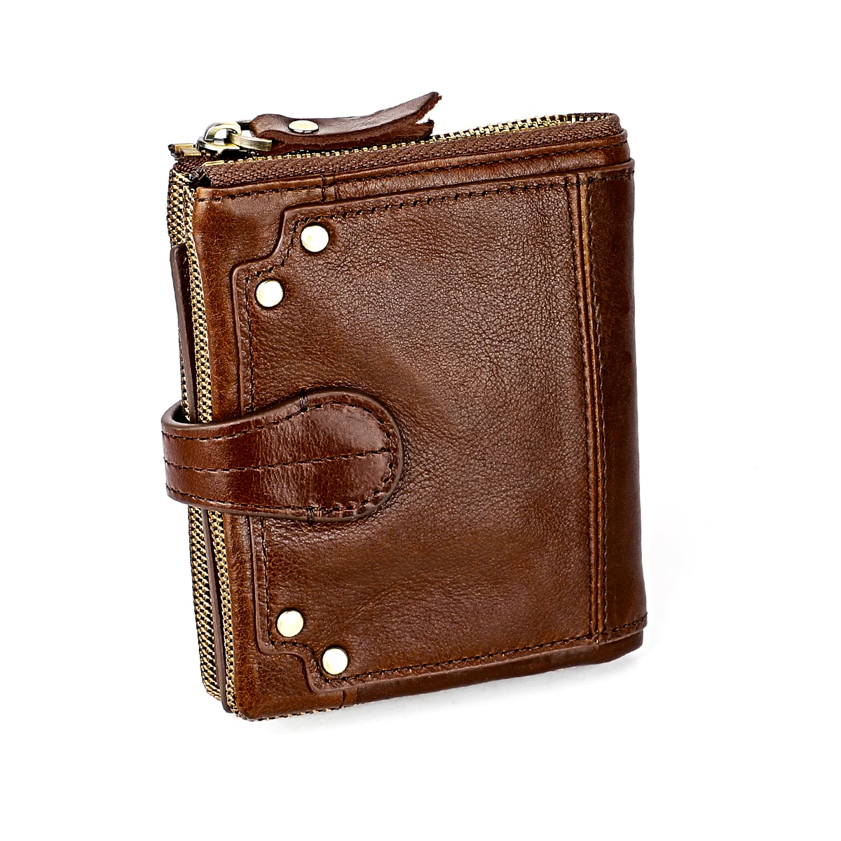 2020 New Genuine Leather Mens Wallet Man zipper Short Coin Purse Brand Male Cowhide Credit&id Wallet Multifunction Small Wallets