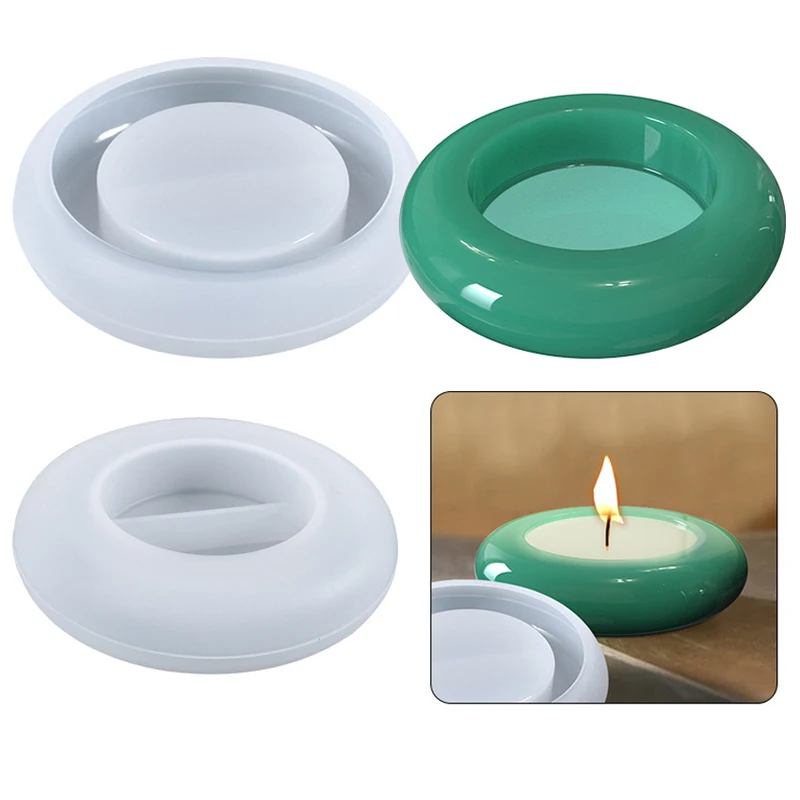 Oval Candlestick Silicone Mold For Epoxy Resin DIY Candle Holder Storage Box Aromatherapy Candle Casting Mould Handmade Crafts