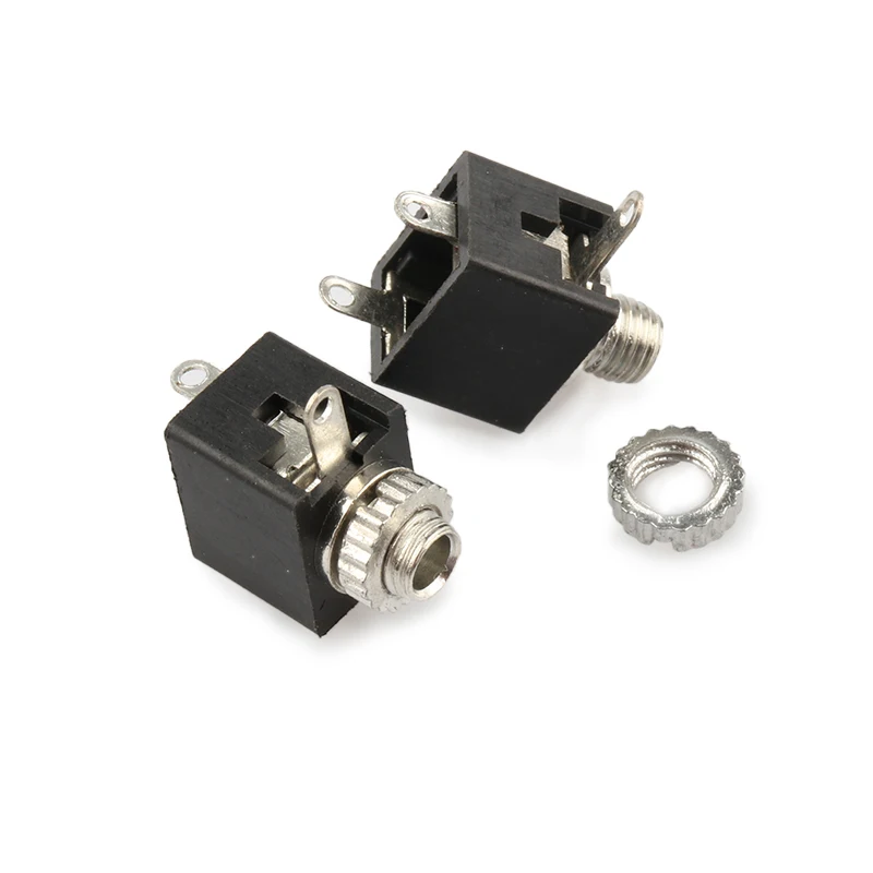 Conector de toma de corriente de CC PJ-201/301, fuente de alimentación hembra, 3 pines, PJ-201M, 10 PJ-301M.