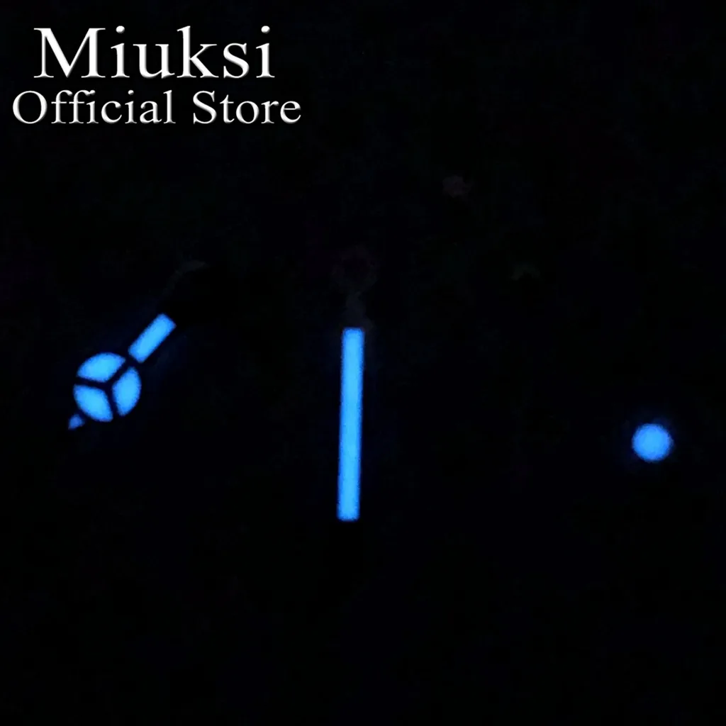 Miuksi silber uhr hände grün blau leuchtende hände fit NH35 NH36 ETA2824 2836 Miyota8205 8215 821A Mingzhu DG2813 3804 bewegung – Detail 4