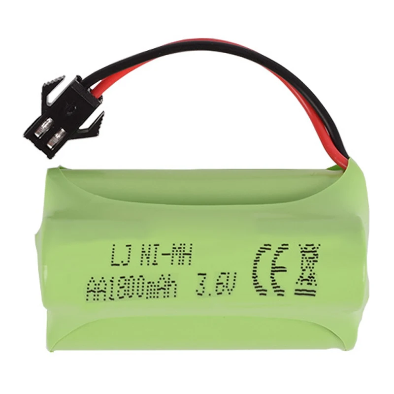 3.6v 1800mah AA NI-MH SM-2P Plug Battery Remote deformation car Electric toys ship robot rechargeable