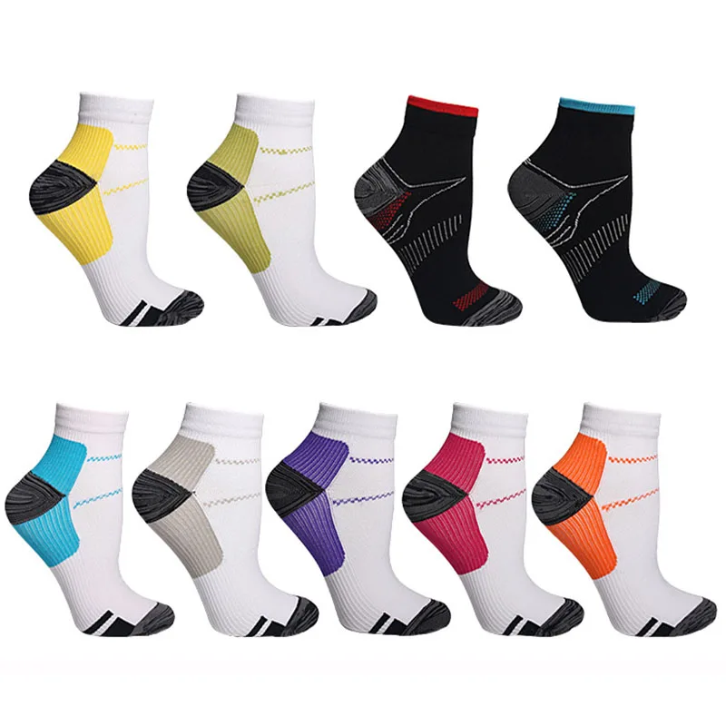 Compression Socks for Women & Men Circulation Sport Breathable Low Cut Arch Ankle Support Sock Best for Fitness Running Cycling