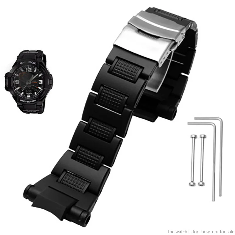 Plastic Steel Watchband for Casio GW-A1100FC GW-A1000 GW-4000 GA-1000 Watch Strap High Quality Mens Sport Wristwatches Bracelet