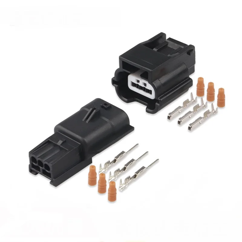 

100 Sets 3 Pin Waterproof Male Female Shock Plug Electrical Wire Connector 7283-8852-30 7282-8852-30 For Car Socket