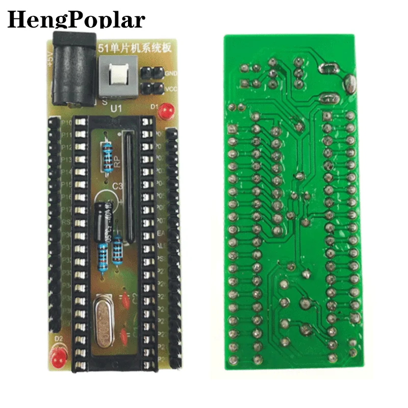 10PCS 51 Single Chip Microcomputer STC SCM Development Board Minimum System Support STC89C52 STC12C5A60S2 STC11/10 Series