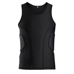 Honeycomb Tight Training Vest Football Jerseys Body Protection Basketball Jersey Vest Tight Fitness T-Shirts Gym