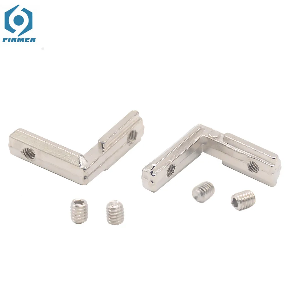 Hotsale T slot L type 90 Degree 2020 aluminum connector bracket fastener EU standard 20/30/40/45 series aluminum profile parts