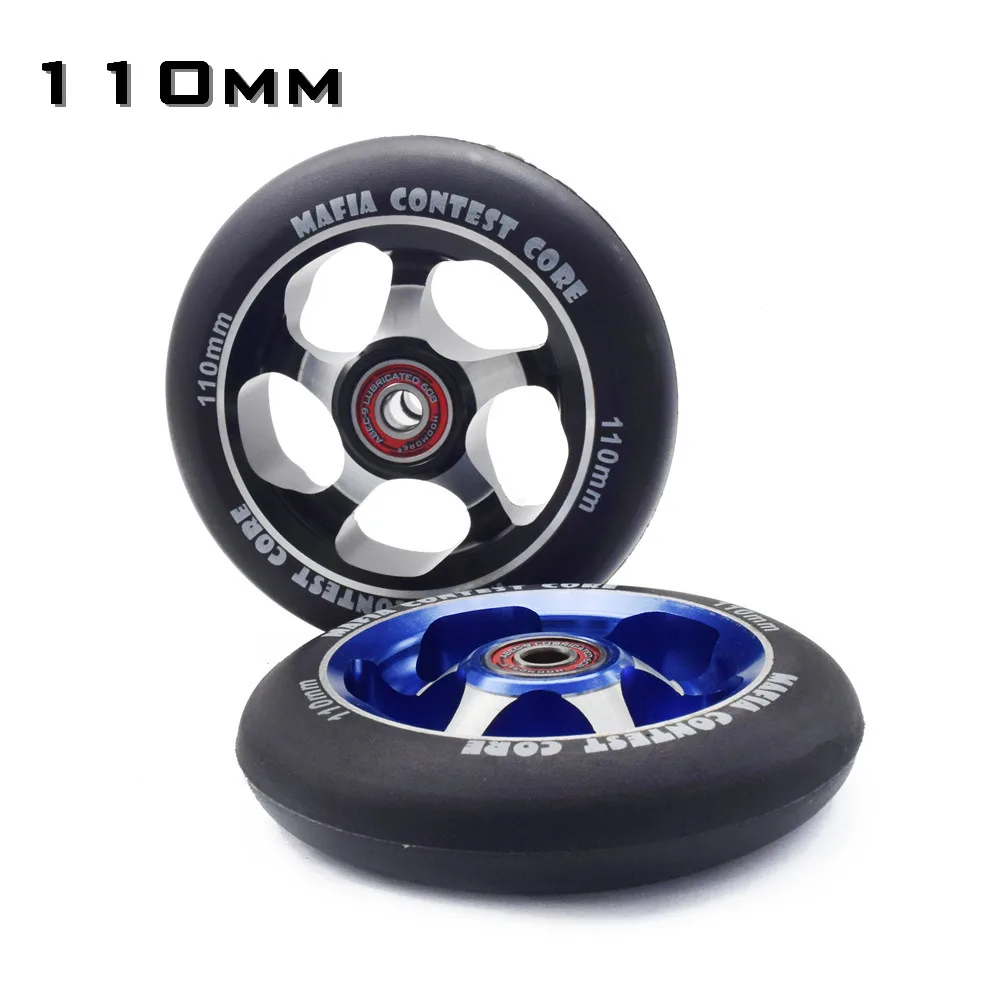 Rueda de hierro Original MGP 88A, 100mm, 110mm, ruedas de patinete pesado 100 110x24mm, neumático de patinete en línea con ABEC9 608, aleación de rodamiento, 2 uds.